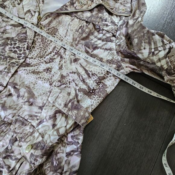 Chico's Zenergy Animal Print Polyester Zip-Front Windbreaker Rain Jacket XL (3) - Picture 9 of 9